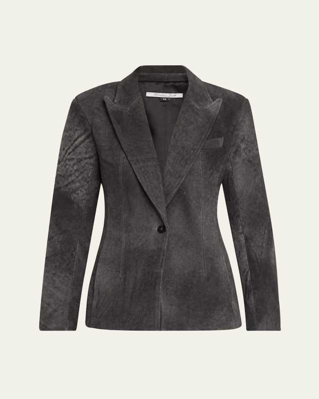 Nubuck Leather Blazer